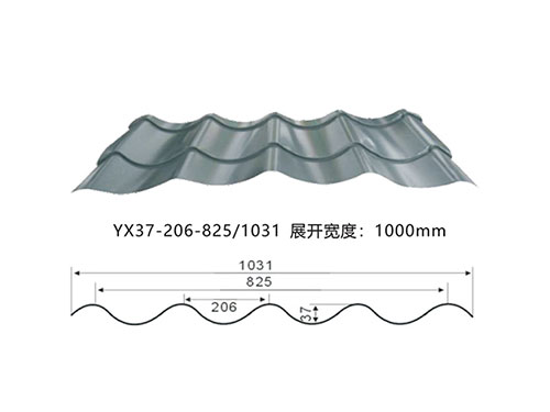 YX37-206-825彩鋼琉璃瓦